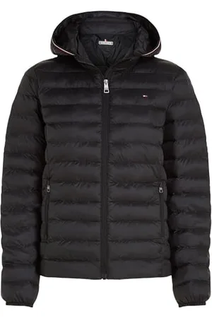 Tommy Hilfiger Damen Daunenjacke Padded Global Stripe Jacket mit Kapuze, , L