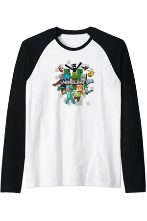Minecraft Character Cluster Logo Raglan