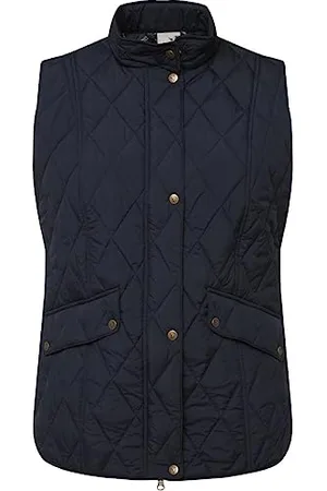 Ulla Popken Damen Landhaus Steppweste Fasan-Futter Weste, , 42-44
