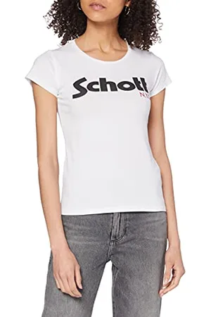 Schott NYC Damen Tslogow T-Shirt, , Large