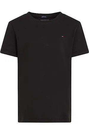 Tommy Hilfiger Jungen T-Shirt Kurzarm Rundhalsausschnitt, Schwarz , 12 Monate