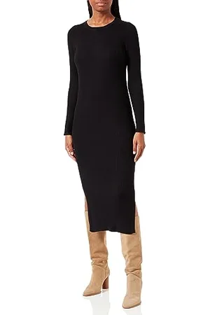 VERO MODA VMGLORY Rib LS O-Neck Calf Dress GA NOOS