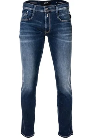Replay Herren Jeans Anbass Slim-Fit Hyperflex mit Stretch, (Blau), 32W / 30L