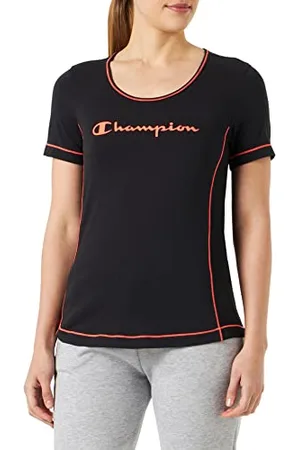 Champion Damen Athletic C-Sport Quick Dry Mesh Logo S/S T-Shirt, , L