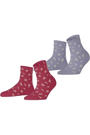 ESPRIT Damen Socken Twig W Sso Baumwolle gemustert 2 Paar, , 39-42