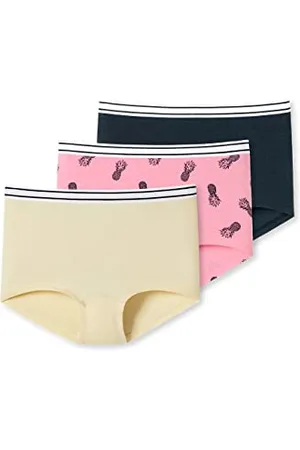 Schiesser Mädchen 3 PACK Unterwäsche Shorts weiches Bündchen Multipack - 95/5 Organic Bio Baumwolle - Größe 140 bis 176, , 140