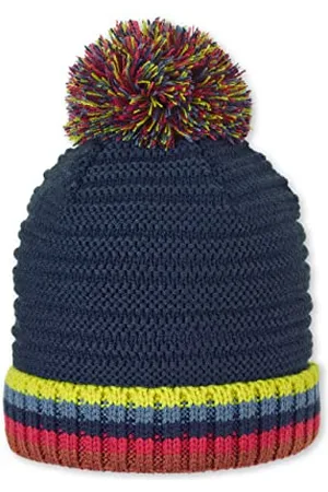 Sterntaler Unisex Kinder Mütze Baby Bommelstrickmütze Umschlag, , 55