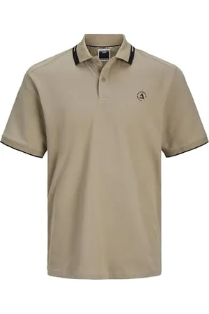 JACK & JONES Male T-Shirt Einfarbig Polokragen T-Shirt