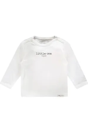 Noppies Unisex Baby U Tee Ls Hester Text T-Shirt, Weiß, 56 EU