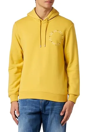QS by s.Oliver Herren Sweatshirt Langarm mit Kapuze Yellow XXL
