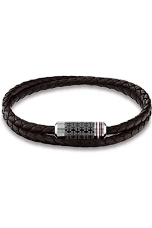 Tommy Hilfiger Jewelry Armband für Herren mit Braunem Geflochtenem Leder in Doppelschlaufe - 2790325