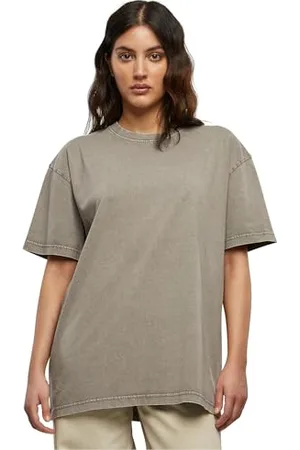 Build Your Brand Damen BY270-Ladies Oversized Acid Wash Tee T-Shirt, , XL