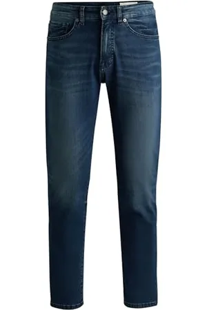 HUGO BOSS Herren RE.Maine BO Maine Regular-Fit Jeans aus blauschwarzem Soft-Motion-Denim, ,29W / 34L