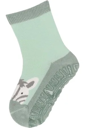 Sterntaler Fli Fli SUN Zebra - Fliesen Flitzer für Mädchen - Stoppersocken mit rutschfester Sohle - Fliesensocken mit Motiven - , 18