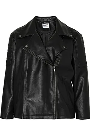 Noisy May Damen NMRUBINA/Rebel L/S PU Jacket Curve NOOS Jacke, Black, 46