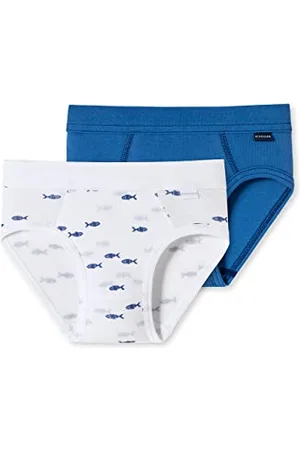 Schiesser Jungen 2 PACK Sportslip Unterwäsche Feinripp - 100% Organic Bio Baumwolle - Größe 92 bis 140, , 92