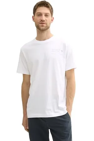 TOM TAILOR Herren Basic T-Shirt mit Schriftzug, , XL
