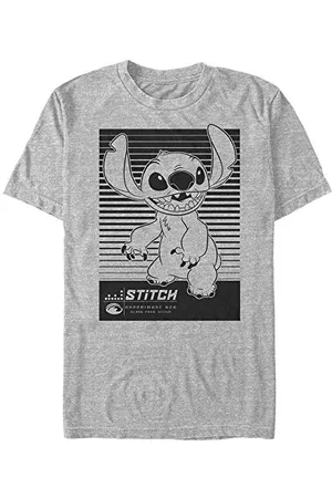 Disney Unisex Lilo & Stitch Stitch Liner Organic Short Sleeve T-shirt, , XXL