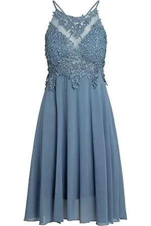 Apart Cocktailkleid aus Chiffon, Mesh und Spitze, , L