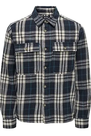Only & Sons Herren ONSSCOTT LS Check Flannel Overshirt 5629 Flanellhemd, , M