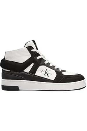 Calvin Klein Jeans BASKET CUPSOLE MID ML MIX Turnschuhe Damen, Schwarz (Black/Bright White), 37 EU