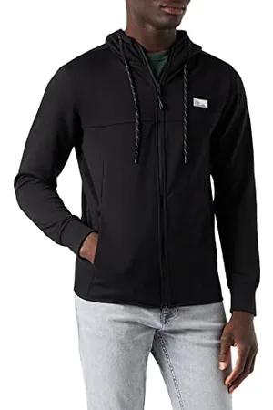 JACK & JONES Herren Jcoair Sweat Zip Hood Sn Kapuzenjacke, Schwarz, L EU