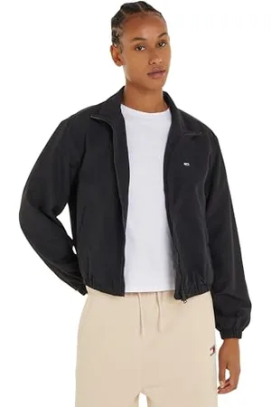 Tommy Hilfiger Damen Jacke Windbreaker Übergangsjacke, (Black), S