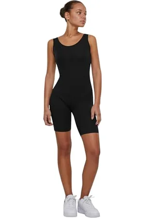 Urban classics Damen Traininganzug Ladies Organic Stretch Jersey Jumpsuit, Jumpsuit für Frauen, Bio-Baumwolle, black, M