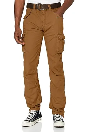Schott NYC Homme Trbatle70pkr Pants, Beige , 28W EU
