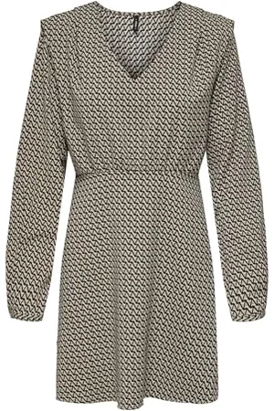 ONLY Damen Onlnova Life VIS L/S Monica Dress Kleid, , L