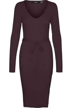 VERO MODA Female Strickkleid VMSABA Midikleid