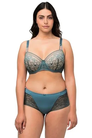 Ulla Popken Damen, große Größen, Bügel-BH, Spitze, Geteilte Träger, Cup B - D