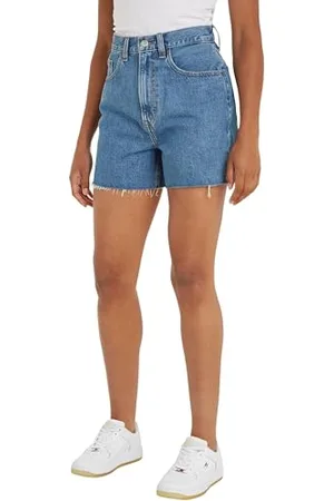 Tommy Hilfiger Damen Jeans Shorts Mom Short Stretch, Blau ( Medium), 24W