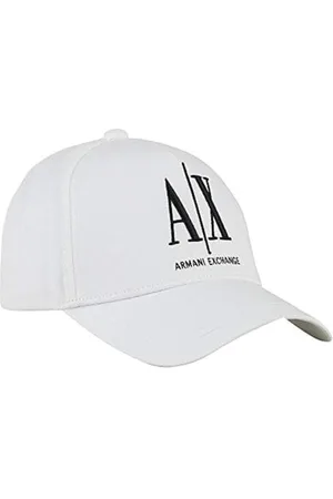 Armani Exchange Herren Icon Project, Embroidered Logo Baseball Cap, White, Einheitsgröße
