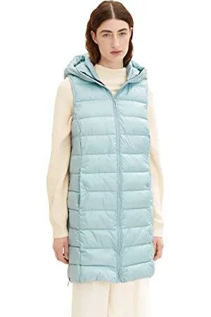 TOM TAILOR Damen Lightweight Steppweste mit Kapuze