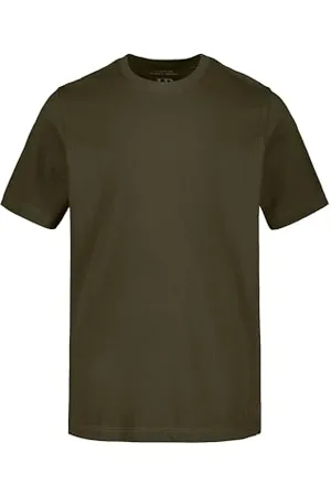 JP 1880 Herren große Größen Übergrößen Menswear L-8XL T-Shirt, Basic, Rundhals, gekämmte Baumwolle, bis 8XL dunkel Oliv L 702558120-L