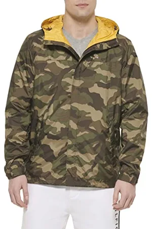 Tommy Hilfiger Herren Lightweight Breathable Waterproof Hooded Rain Jacket Regenmantel, , 2X