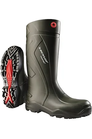 Dunlop Protective Footwear, D760933, Purofort+ Full Safety, Dunkelgrün/Rot, Größe 41 EU
