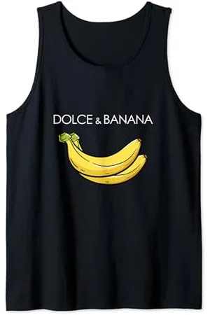 BAHAA Funny Sarcastic Banana Tee Shirt, Cool Banana Graphic Design Tank Top