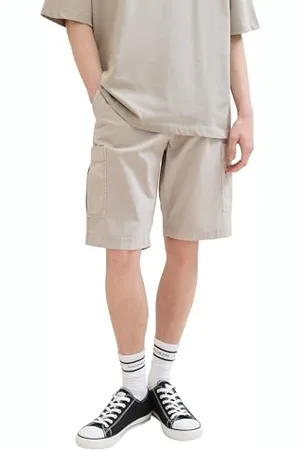 TOM TAILOR Herren Relaxed Fit Cargo Bermuda Shorts, light dove grey, L