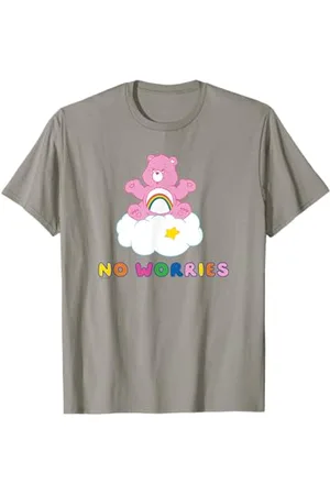 Care Bears Cheer Bear No Worries In the Clouds Rainbow Logo T-Shirt
