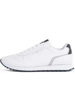 Tommy Hilfiger Herren Runner Sneaker New Eva Mix Flag aus Leder, (White), 40