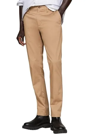 Tommy Hilfiger Herren Chino Hose Chino Bleecker Printed Structure Slim Fit, Beige (Safari Canvas), 38W/28L