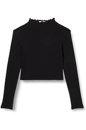 QS by s.Oliver Mädchen 2135049 Langarmshirt mit Stehkragen, , M