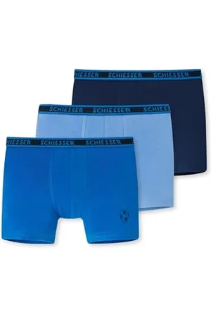 Schiesser Jungen Unterwäsche Boxershorts - 95/5 Bio Baumwolle Größe 92 Bis 140 Organic Cotton (3er Pack), , 98 EU