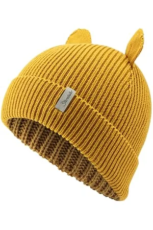 Sterntaler Strickmütze mit Umschlag - GOTS Unisex Beanie aus Baumwolle (Bio) - Übergangsmütze mit kleinen, angesetzten Öhrchen - Babymütze mit Rippstrickmuster - , 45