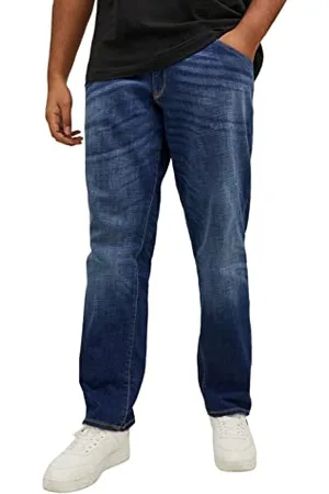JACK & JONES Herren Jeans JJIGLENN JJFOX GE 348 Plussize - Slim Fit - , Größe:42W / 30L, Farbvariante: 12235405