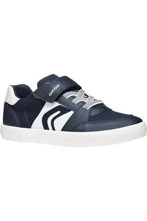 Geox J GISLI Boy D Sneaker, Navy/White, 28 EU