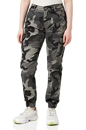 Urban classics Damen Ladies High Waist Camo Cargo Pants Hose, Mehrfarbig (Dark 00784), 29