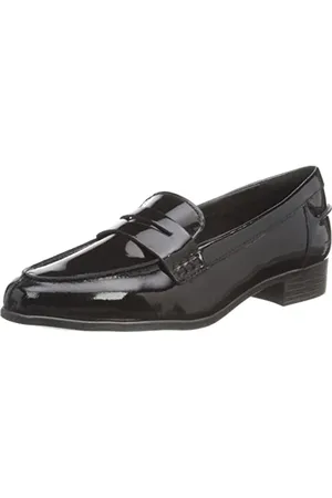 Clarks Damen Hamble Loafer, Schwarz Pat, 40 EU